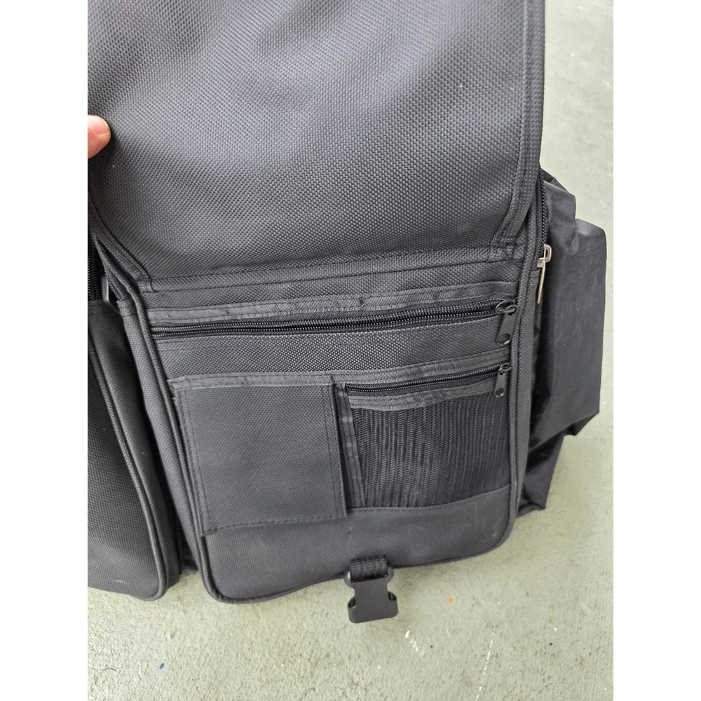 Samsonite Black Nylon Travel Duffel Bag Multi Pocket Organizer Week Carry On Z2